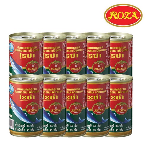 ROZA 토마토 소스 고등어 통조림 155g x 10개 / 로자 매크럴 할랄 캔 (Halal)