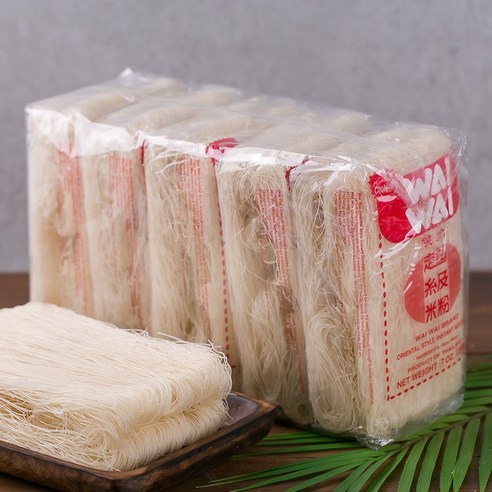 wai wai 버미셀리 라이스 200g 5개입 쌀국수면 태국 동남아요리 재료, 5개