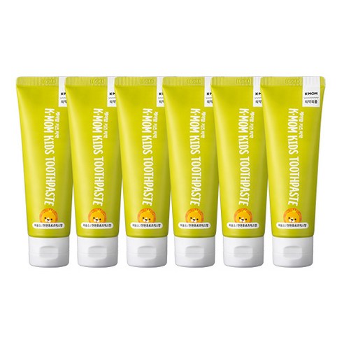 케이맘 키즈 처음치약 저불소 후르츠향, 6개, 50g