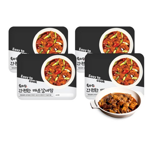 육마담 [간편요리] 매운갈비찜 미국산 스페어립, 500g, 4개