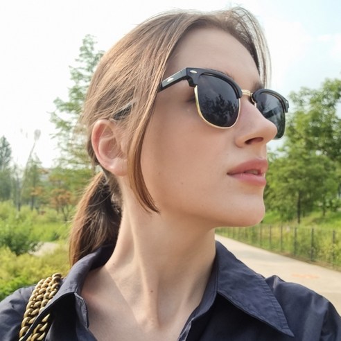 자외선으로부터 눈을 보호하고 스타일을 뽐내는 자외선 차단 UV400 하금테 선글라스