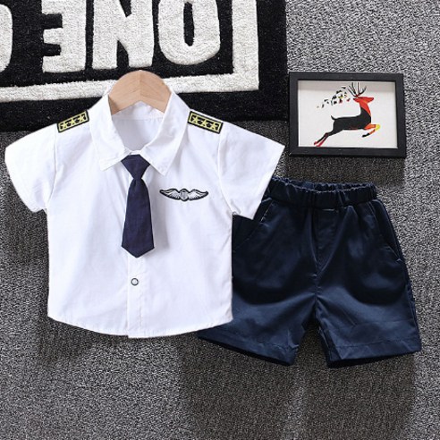 앨리홈 꼬마파일럿반팔셋트 아동 상하복 나시 세트 여름 데일리룩 통기성 냉감 소재 외출복 실내복