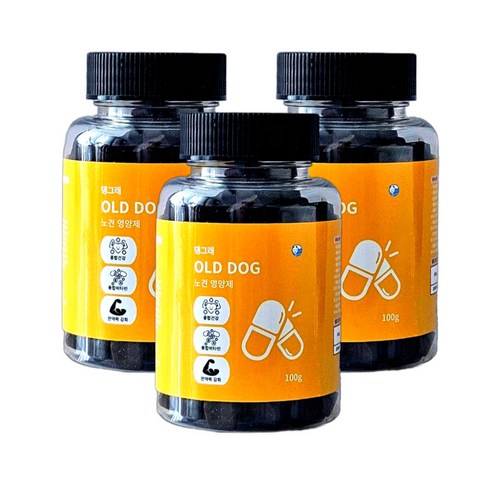 댕그래 종합 노견 영양제 강아지 프로폴리스 비타민 100g, 3개, 종합영양제, 100정