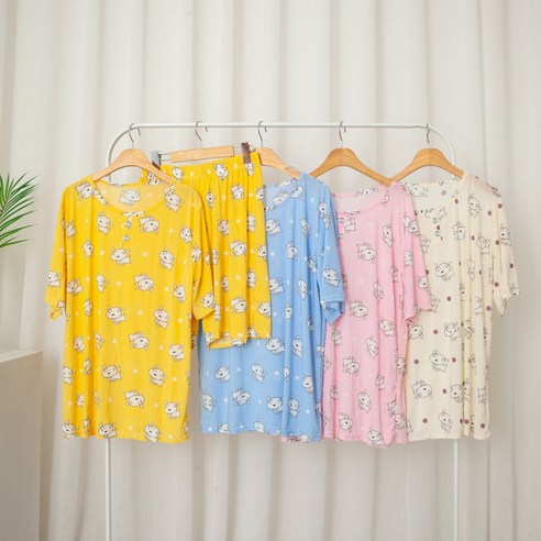 온 가족 시원하고 행복한 여름밤을 위한 가족 잠옷 세트