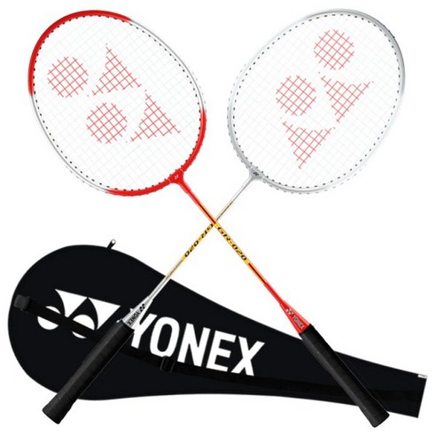 Yonex GR-020 배드민턴 라켓 2자루+가방, 1세트