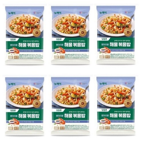 뉴케어 당플랜 병아리콩 해물볶음밥 저당볶음밥, 300g, 6개