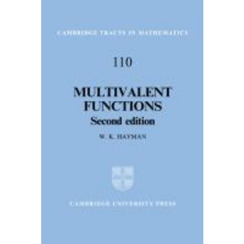 Multivalent Functions, Cambridge University Press