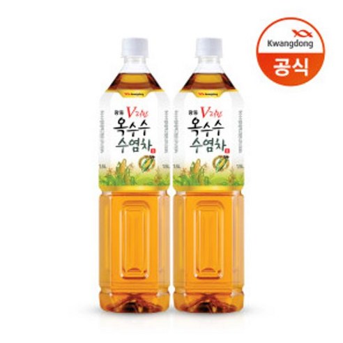 [즐거운맛] (광동) 옥수수수염차 1.5L 6pet [건강한티음료 어른음료 탕비실], 12개