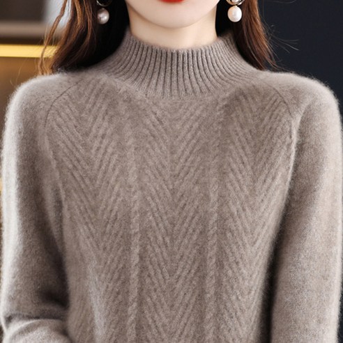 가을과 겨울철을 위한 편안하고 세련된 나바바 니트 스웨터