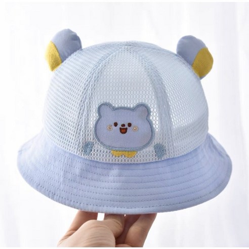 곰 메쉬 아기 벙거지모자 유아 키즈 메쉬 여름모자 수영 신생아모자 곰 메쉬 아기 벙거지모자 유아 키즈 메쉬 여름모자 수영 신생아모자
