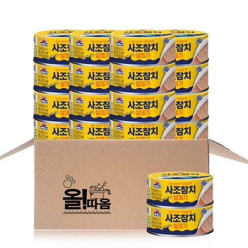 올따옴) 사조 안심따개 살코기참치, 85g, 18개
