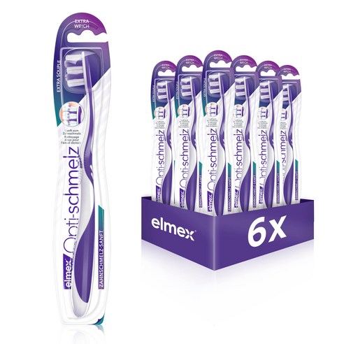 엘멕스 칫솔세트 6pcs 독일 elmex Opti Melt Toothbrush Extra Soft