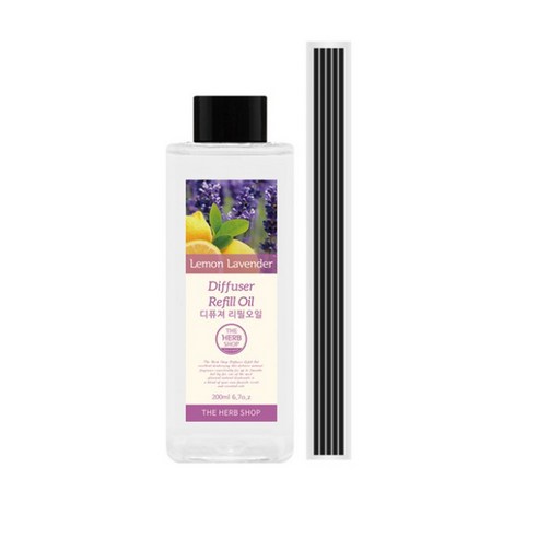 더허브샵 디퓨저 리필 오일, 레몬 라벤더, 200ml, 1세트