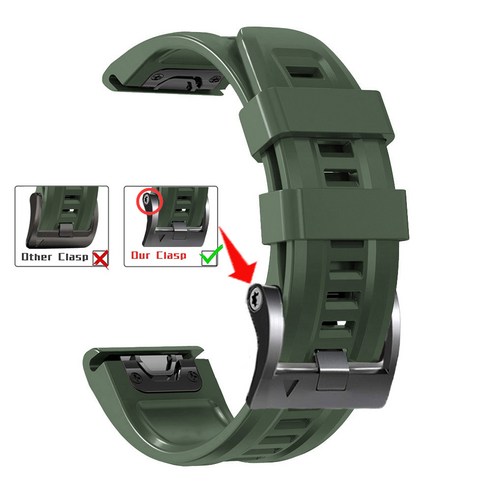 때문에 Garmin Descent G1 Mk1 Mk2 Mk2i 스트랩 Quick Fit 22mm 26mm 고품질 실리콘 손목대 가민 시계대, #5