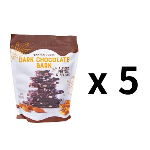 Trader Joe`s Dark Chocolate Bark almond pretzel s, 284g, 1개