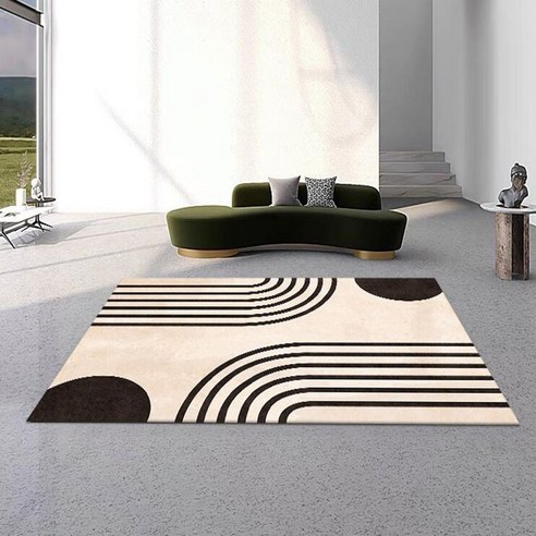 현대 미니멀리스트 창조적 인 거실 카펫 홈 침실 머리맡 카펫 소파 커피 테이블 먼지 방지 두꺼운 발 패드, 오래 끄는, 80*120cm
