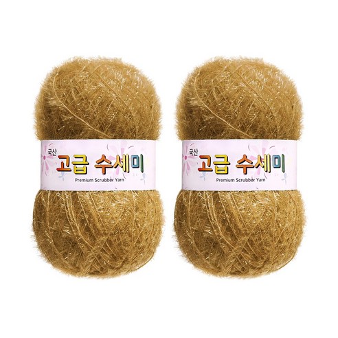 울클럽 별꽃수세미 만들기 DIY 고급수세미실 80g 2볼세트, 173옐로우카멜