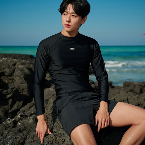위크나인 듀얼 나그랑 래쉬가드 상의, 블랙