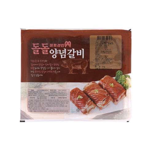 바이오마켓_미트라인 양념 돼지갈비 돌돌 5kg, 100개