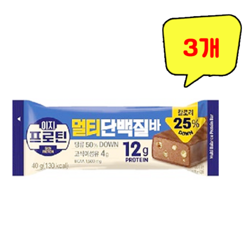 롯데 이지프로틴 멀티단백질바, 40g, 3개 
헬스보충식품