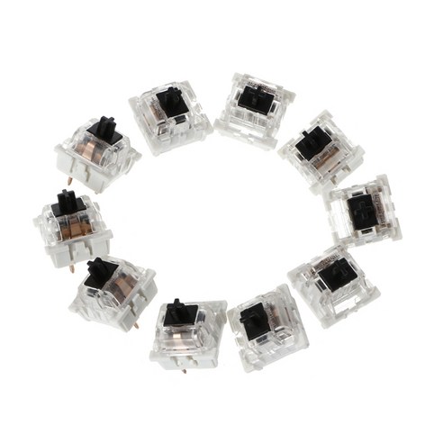 10pcs 내구성 3 핀 기계 키보드 스위치 교체 Gateron Cherry MX, 검은색