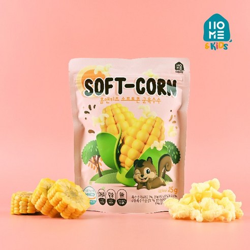 홈앤키즈 소프트콘 군옥수수 과자 25g, 1개, 군옥수수맛