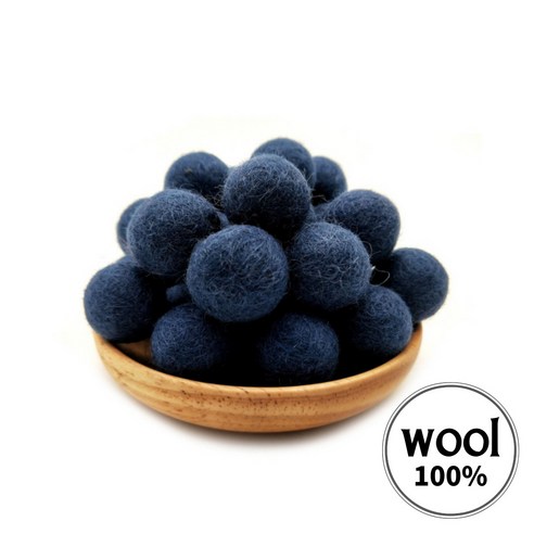 아트위브 DIY 2cm 울 칼라 양모볼 펠트 공예 양모공 폼폼이 만들기 재료, 10개, 55. 네이비 (2cm)