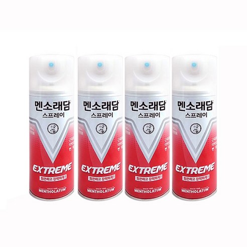멘소래담 익스트림 스프레이파스 에스 핫타입 180ml, 1개입, 4개