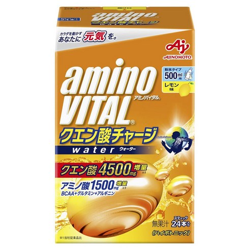 아미노바이탈 구연산 충전 워터 4500mg 아미노산 1500mg 레몬맛 파우더 24개입, 1개