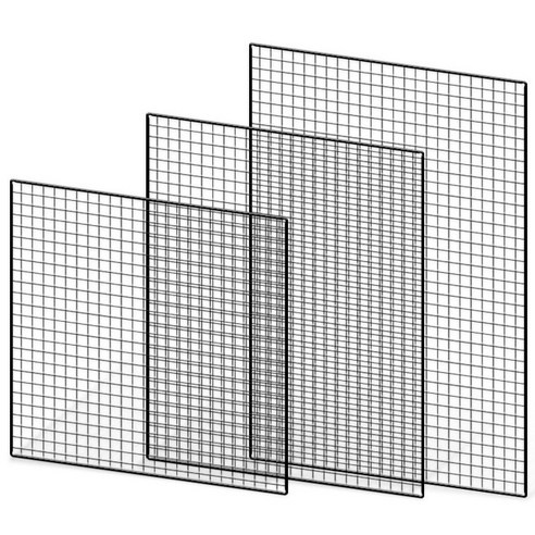메쉬망 1200x1200-1800mm인테리어 철망 휀스망 진열대, 블랙
