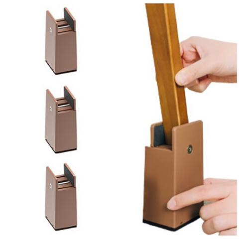 가구 다리 너비 조절 높이조절발 10cm 일자 4개입 5cm-10cm, 브라운, 100mm, 4개