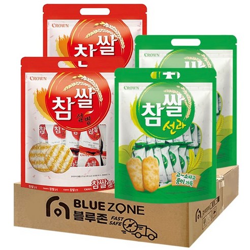 블루존크라운 참쌀선과 253g x 2개 + 참쌀설병 270g x 2개 2+2세트, 1세트