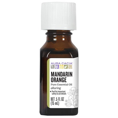 Aura Cacia 100% 퓨어 에센셜 오일 하트닝 만다린 오렌지 15ml, Mandarin Orange, 1개
