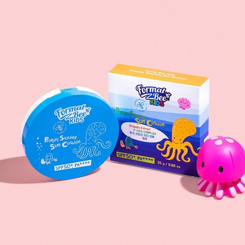 포멀비 키즈 유아 프로폴리스 수딩 대왕 선쿠션 SPF50+ PA++++ 아기 자외선차단제, 25g, 1개