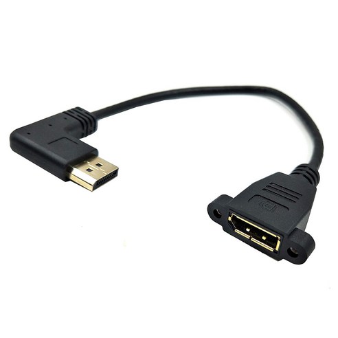 노 브랜드 DP - 케이블 12인치/30cm 직각 90도 Displayport(DP) Male DisplayPort(DP) Femal, DP-DP 케이블
