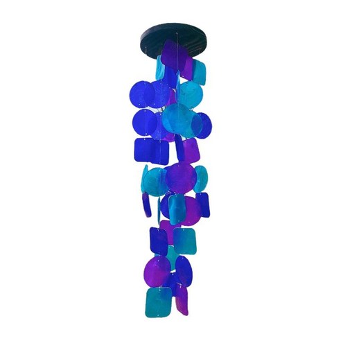 바람 차임 다방 호텔 창 장식 장신구를 위한 거는 Windchimes 벽 펜던트, 조개 나무, 블루 퍼플