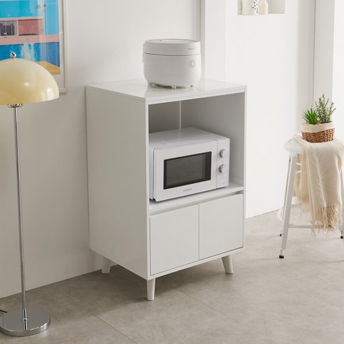 주방 공간을 스타일리시하게, 데코라인 시크 광파 오븐 렌지대 화이트