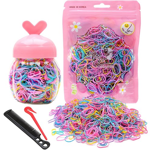 이쁨달다 유아용 국산 안아픈 아이럽밴드 S + 대용량 지퍼백 + 통 이지컷 + 포켓빗 세트