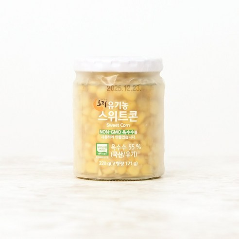 친환경 마음밭 국내산 유기농 가공식품 스위트 콘