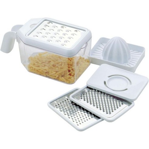 그림과 같이 착즙기가 있는 Norpro Multi Grater One Size