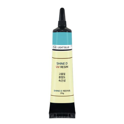 샤인디 칼라UV레진 일본수입원료 튜브타입 레진아트 유브이 중점도 25g, 옵션07(라이트블루/25g), 1개
