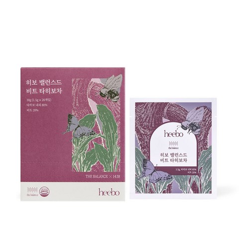 히보 밸런스드 비트 타히보차, 1박스, 1.5g, 20개입