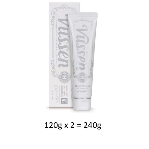 뷰센 뉴 에이치 미백 치약 시트러스민트향, 120g, 4개