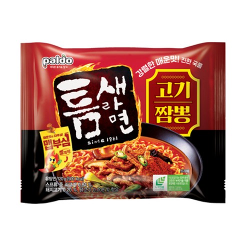 팔도 틈새라면 고기짬뽕 120g 4봉, 4개