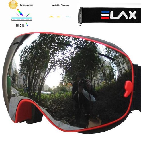 [ZQ] Elax 새로운 더블 레이어 안티 안개 스키 고글 스노우 보드 안경 스노 모빌 안경 야외 스포츠 스키, Se14, 하나