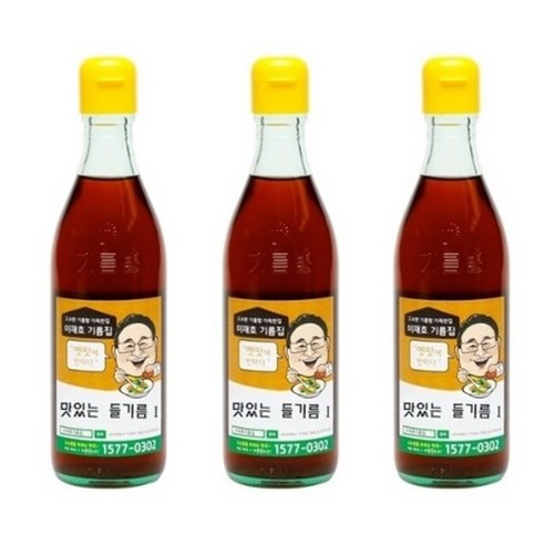 (이재호기름집)맛있는 들기름1 350ml, 3개