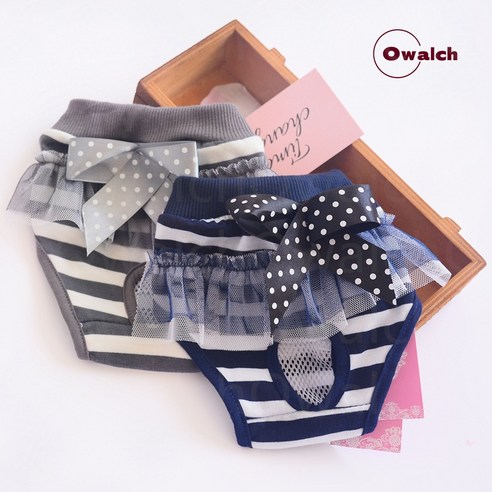 Owalch 강아지 생리대 반려동물용 생리 위생팬티 2개 1.5-6.5kg