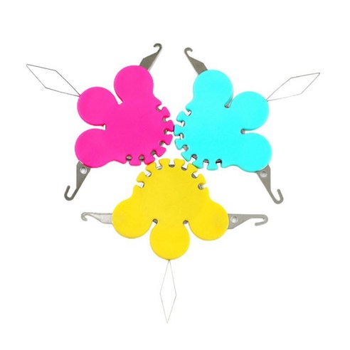 3x 플라스틱 바늘 스레더 DIY 공예 퀼트 와이어 루프 프리미엄 내구성 w/커터 핸드 커팅 크래프팅 스레딩 재봉, 로즈 블루 옐로우, 83x73x3mm