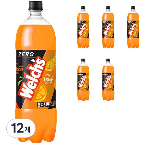 웰치스 웰치 제로 오렌지, 1.5L, 12개