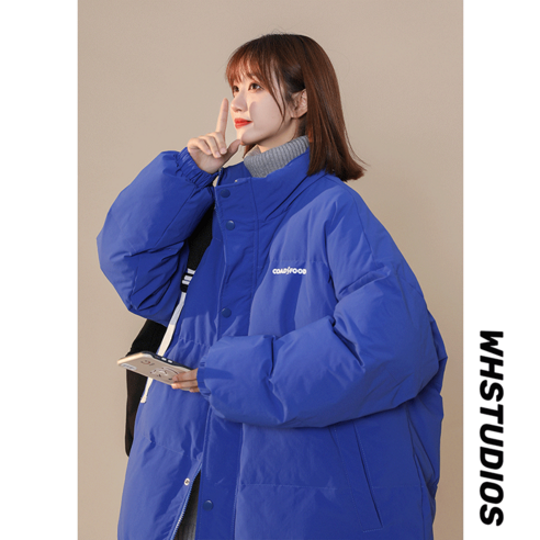 YY 여성 면화 패딩 재킷 디자인 틈새 한국어 스타일 느슨한 코트 홍콩 스타일 코튼 패딩 자켓 겨울 두꺼운 코튼 패딩 코트